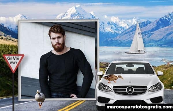 Marcos de fotos para hombres con motos y autos