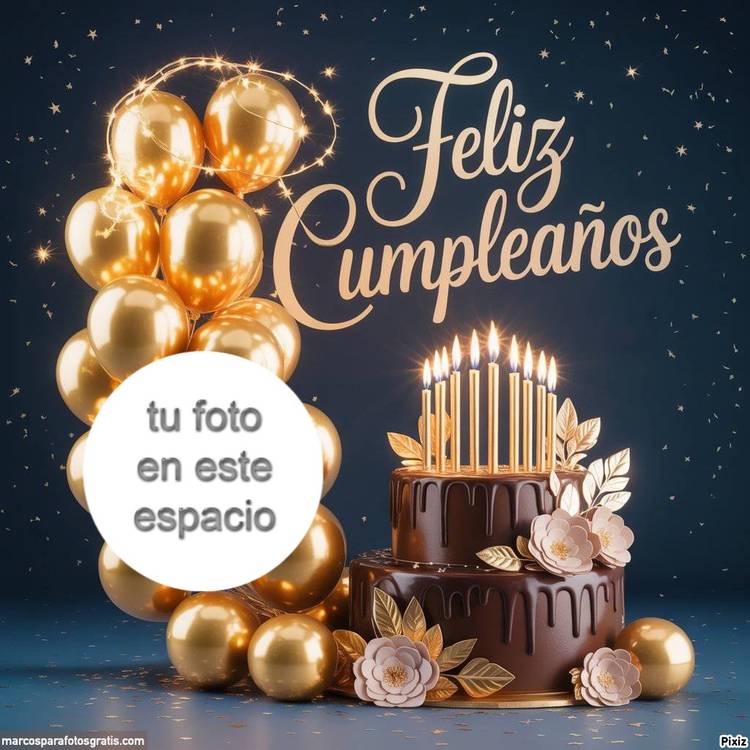 fotomontajes marcos de fotos de feliz cumpleaños