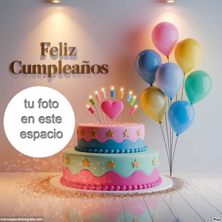 fotomontajes marcos de fotos de feliz cumpleaños